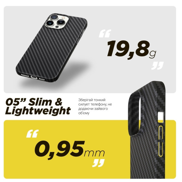 Чехол для iPhone Carbon Fiber with MagCase