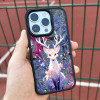 Чехол для iPhone 15 Олень Цветы