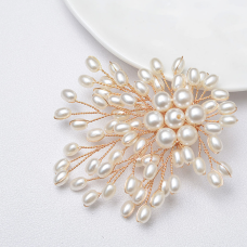 Брошка Роскошный акцент з бусин