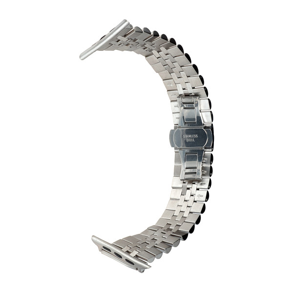 Ремінець Rolex Steel 5 Beads Apple Watch Silver