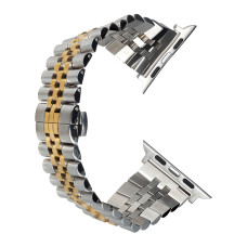 Ремешок Rolex Steel 5 Beads Apple Watch Silver Gold