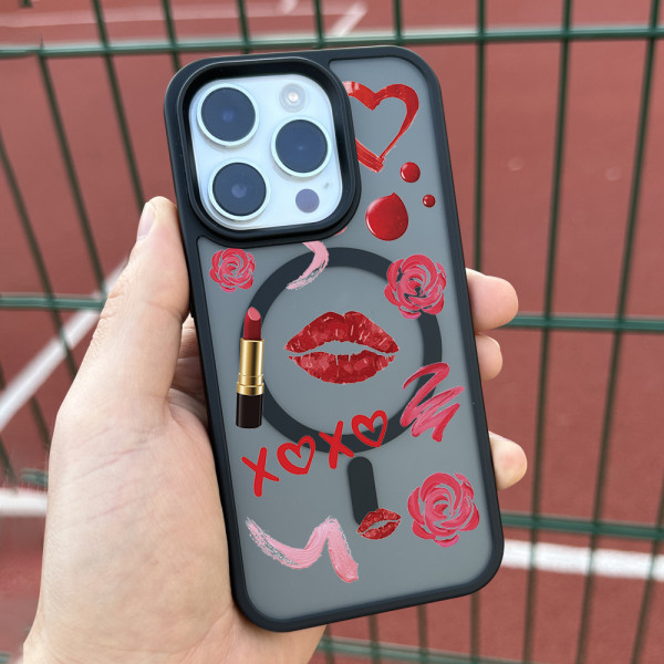 Чехол для iPhone 15 Помада Мазки