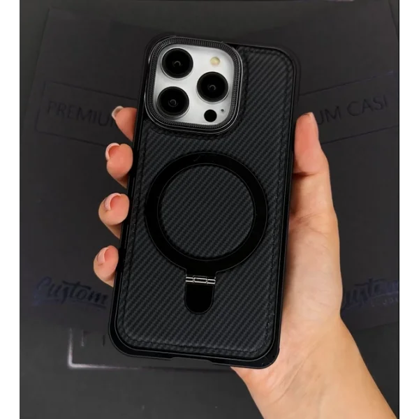 Чехол для iPhone 15 Pro TPU Carbon (with MagSafe)