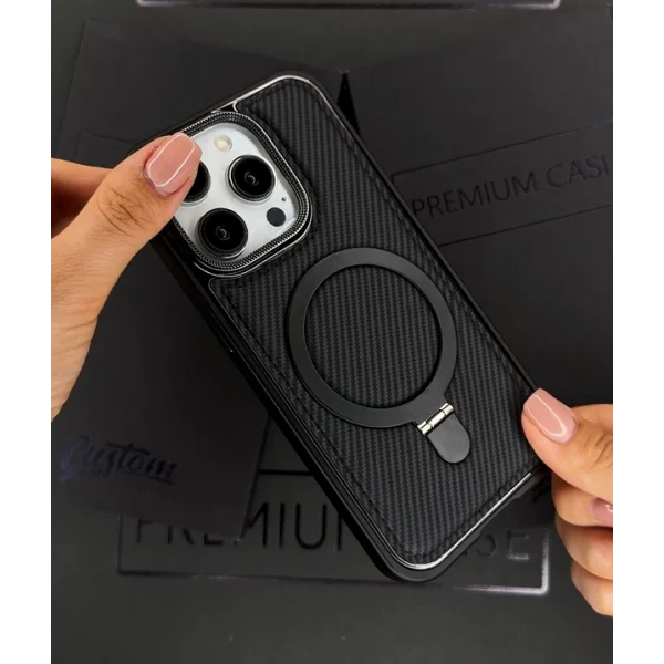 Чехол для iPhone 15 Pro TPU Carbon (with MagSafe)
