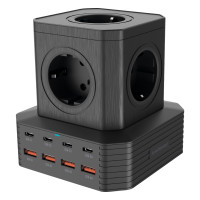 Мережевий зарядний пристрій ArmorStandart Resolute Power ARP- 544 100W GaN 2m Black