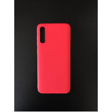 Чехол для Samsung A70s красный матовый силикон 