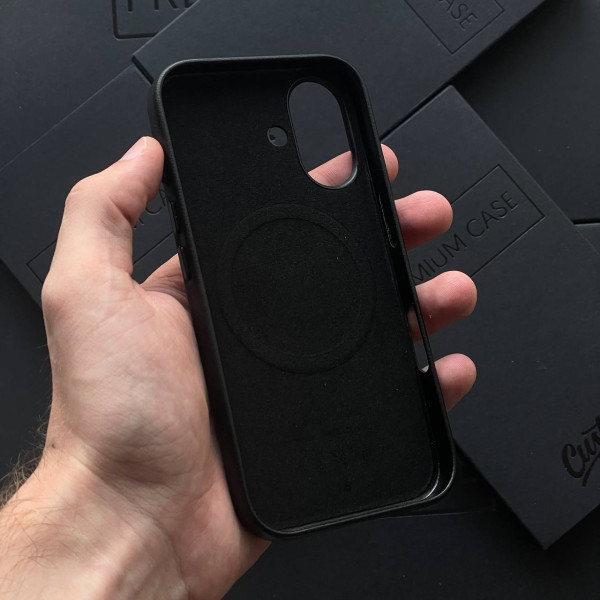 Чехол Magsafe с еко-кожи для iPhone 16