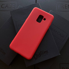 Чохол для Samsung A5 2018 червоний матовий силікон
