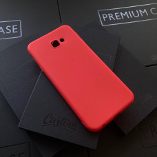Чехол для Samsung J4 Plus 2018 красный матовый силикон 