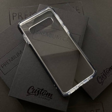 Чохол для Samsung S10 прозорий пластик з силіконовим бортиком 