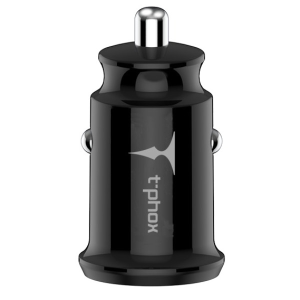 Авто зарядка T-PHOX Charger Set 2.4A Dual+MicroUSB cable 1.2m (Чорний)