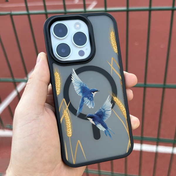 Чехол для iPhone 15 Ласточки Колос