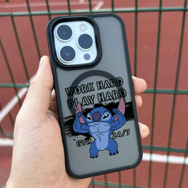 Чехол для iPhone 15 Plus Стич Ворк Хард