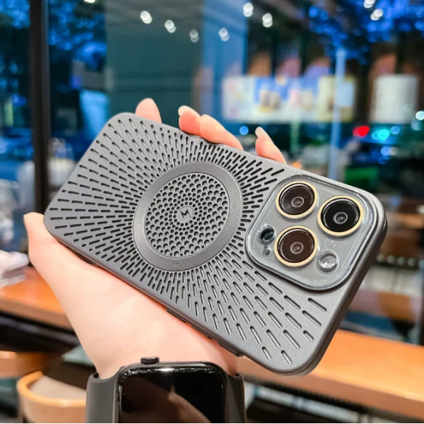 Чехол для iPhone 15 Plus Burmester Silver with Magsafe