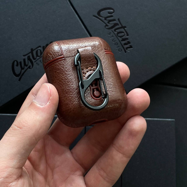 Leather Case for Apple Airpods 1/2