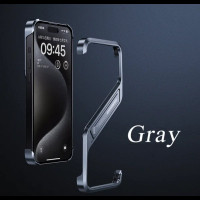 Чехол для iPhone 14 Pro Max Grey Metal Case