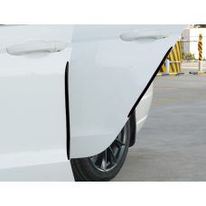 Черные защитные накладки на дверь авто комплект 4 шт. (41см*1,4см)