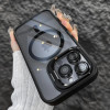 Чехол для iPhone 15 прозрачный с MagSafe и подставкой на камере Чорный