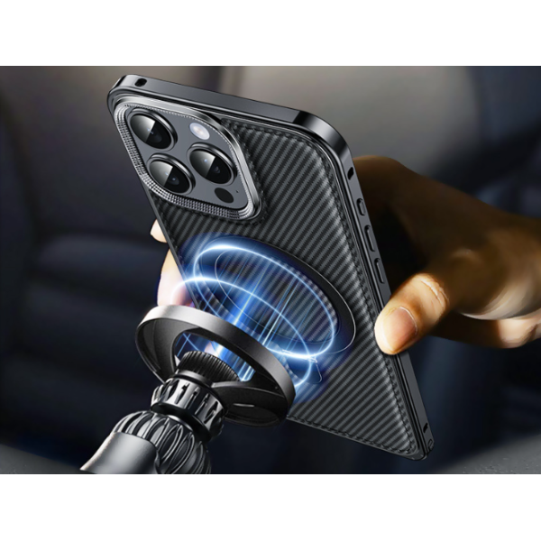 Чехол для iPhone TPU Carbon (with MagSafe)