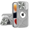 Чехол для iPhone Grey Silicone с защитой камеры и подставкой