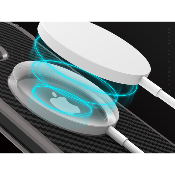 Усиленный карбоно-металлический чехол с MagSafe для iPhone