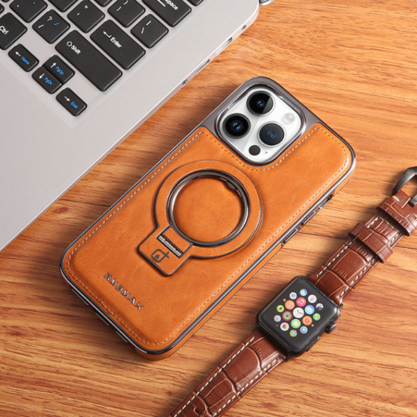 Чехол для iPhone Max Leather with Magsafe