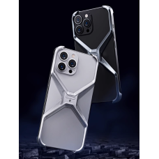 Чехол для iPhone 13 Pro Металлический экзоскелет