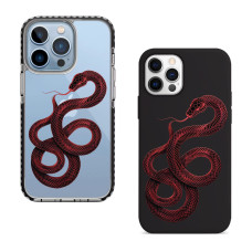 Чехол для iPhone 17 Air Black and Red Snake