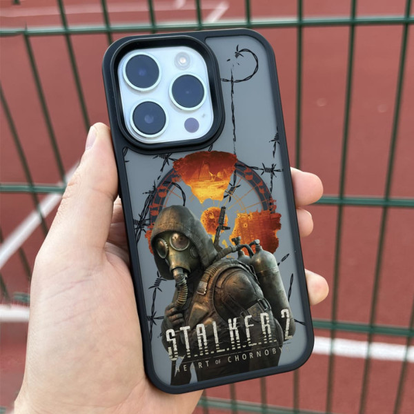 Чехол для iPhone 15 Сталкер Противогаз