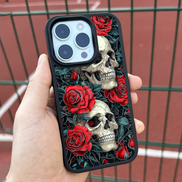 Чохол для iPhone 15 Черепи та троянди