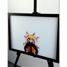 LED постер Наруто персонажи с подсветкой