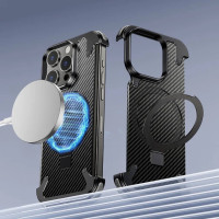 Чехол для iPhone 14 Pro Max Карбоно-металлический чехол с MagSafe