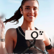 Магнитный крепеж с дополнительной фиксацией на грудь для смартфонов с MagSafe для iPhone 12, 13, 14, 15 Telesin