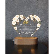 Акриловая лампа Сердце любви