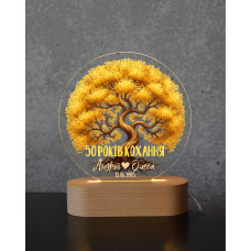 Постер из акрила Годовщина свадьбы (с подсветкой)