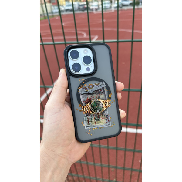 Чехол для iPhone 16 Банкнота и часы