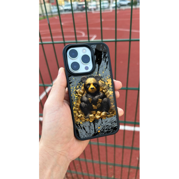 Чехол для iPhone 15 Gold Teddy