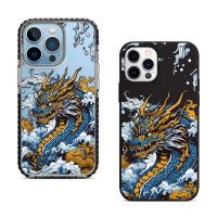 Чехол для iPhone 15 Plus Дракон Волны