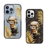 Чехол для iPhone XS Статуя Золотые Листья