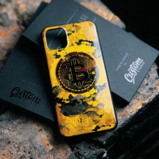 Чехол для iPhone 14 Pro Max Bitcoin Gold