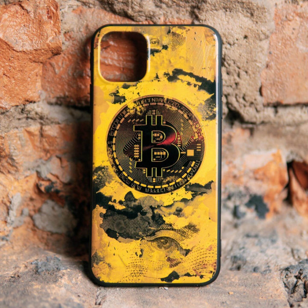 Чохол для iPhone 14 Pro Max Bitcoin Gold