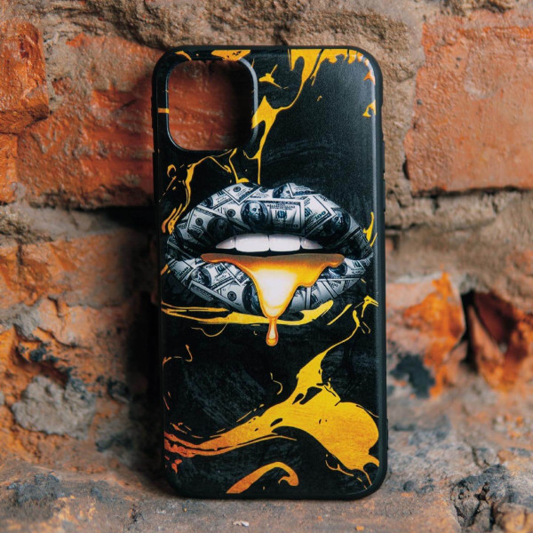 Чехол для iPhone 15 Dollar Lips