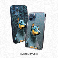 Чехол для iPhone 11 Pro Max Geometric Доберман