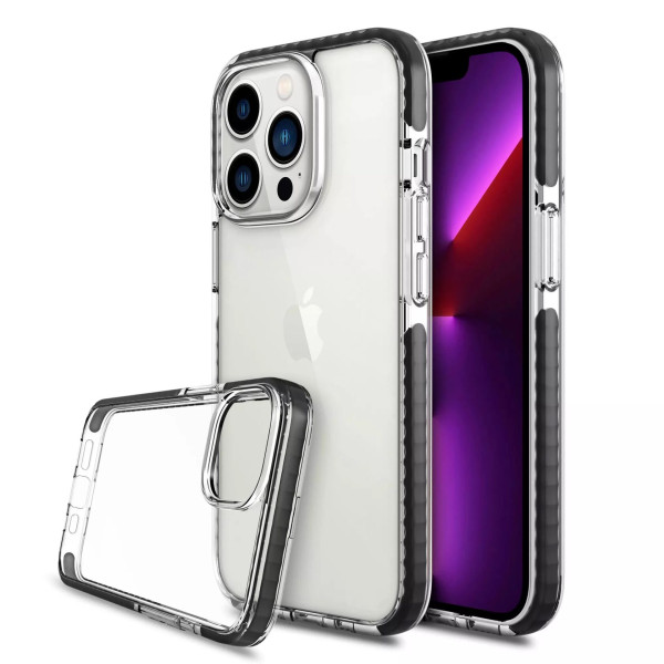 Чехол для iPhone 15 прозрачный с защитными бортиками
