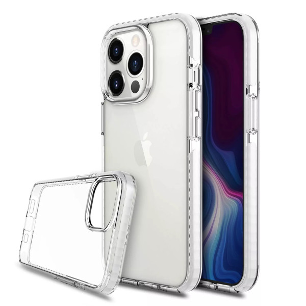Чехол для iPhone 15 прозрачный с защитными бортиками