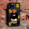 Чехол для iPhone 15 Мишка USA Черепа