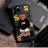 Чехол для iPhone 15 Мишка USA Черепа