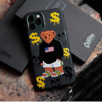 Чехол для iPhone 15 Мишка USA Черепа