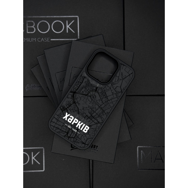 Чехол для iPhone 15 Black Maps
