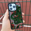 Чехол для iPhone 15 Дракон Цветы
